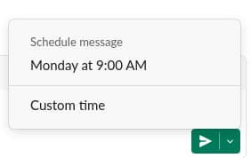 scheduled messages in Slack